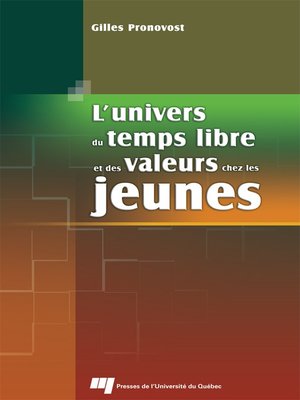 cover image of L' univers du temps libre et des valeurs chez les jeunes